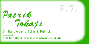 patrik tokaji business card